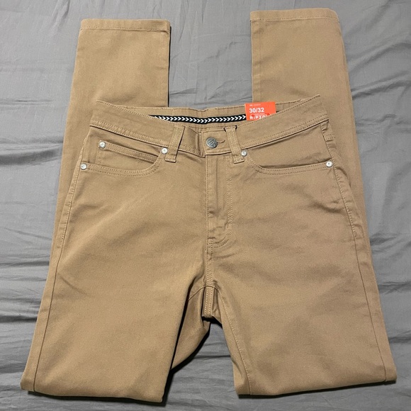 Ripzone Brown Chinos Pants 30x32 5-Pocket Slim Fit Stretch-Cotton Streetwear NWT - Picture 2 of 10